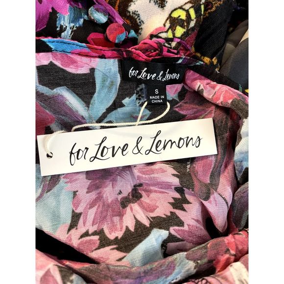 For Love & Lemons scarlet mini dress floral cut out print NWT size Small - Picture 10 of 13